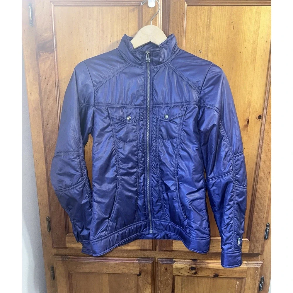 Kuhl Women's XS Pertex Tech Primaloft Full Zip Lightweight Jacket Coat Purple - Picture 4 of 10